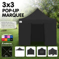 Load image into Gallery viewer, Wallaroo Gazebo Tent Marquee 3x3 PopUp Outdoor Black
