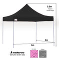Load image into Gallery viewer, Wallaroo Gazebo Tent Marquee 3x3 PopUp Outdoor Black
