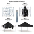 Load image into Gallery viewer, Wallaroo Gazebo Tent Marquee 3x3 PopUp Outdoor Black
