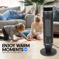 Load image into Gallery viewer, Pronti Electric Tower Heater 2000W Remote Portable - Black
