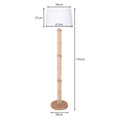 Load image into Gallery viewer, Sarantino Rattan Floor Lamp With Off-White Linen Shade by Sarantino
