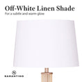 Load image into Gallery viewer, Liv Rattan Floor Lamp With Off-White Linen Shade by Liv
