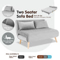 Load image into Gallery viewer, Sarantino 2-Seater Adjustable Sofa Bed Lounge Faux Velvet - Light Grey
