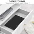 Load image into Gallery viewer, Sarantino Cecil Slender Fluted Bedside Table In White
