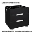 Load image into Gallery viewer, Smart Bedside Tables Side 3 Drawers Wireless Charging USB Left Hand Nightstand LED Light AU Black
