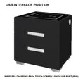Load image into Gallery viewer, Smart Bedside Tables Side 3 Drawers Wireless Charging USB Right Hand Nightstand LED Light AU Black
