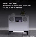 Load image into Gallery viewer, Smart Bedside Tables Side Drawers Wireless Charging Nightstand Bluetooth Speaker LED Light
