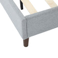 Load image into Gallery viewer, Bedframe with Wooden Slats (Light Grey) - Double
