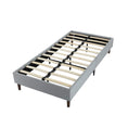 Load image into Gallery viewer, Bedframe with Wooden Slats (Light Grey) - Single
