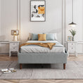 Load image into Gallery viewer, Bedframe with Wooden Slats (Light Grey) - Single
