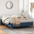Load image into Gallery viewer, Metal Bed Frame Mattress Foundation Blue - Single
