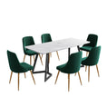 Load image into Gallery viewer, Marbleous Green Velvet Dining Set
