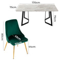 Load image into Gallery viewer, Marbleous Green Velvet Dining Set
