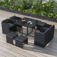Load image into Gallery viewer, Horrocks 8 Seater Outdoor Dining Set-Black
