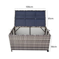 Load image into Gallery viewer, Outdoor PE Wicker Storage Box Garden 320L-Grey
