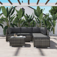 Load image into Gallery viewer, Ottoman-Style Outdoor Lounge Set in Grey
