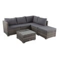 Load image into Gallery viewer, Ottoman-Style Outdoor Lounge Set in Grey
