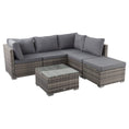 Load image into Gallery viewer, Ottoman-Style Outdoor Lounge Set in Grey
