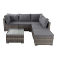 Load image into Gallery viewer, Ottoman-Style Outdoor Lounge Set in Grey
