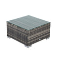 Load image into Gallery viewer, Large Modular Outdoor Ottoman Lounge Set in Grey
