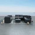 Load image into Gallery viewer, 8PCS Outdoor Furniture Modular Lounge Sofa Lizard-Black
