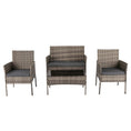 Load image into Gallery viewer, 4 Seater Wicker Outdoor Lounge Set - Mixed Grey
