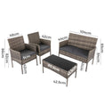 Load image into Gallery viewer, 4 Seater Wicker Outdoor Lounge Set - Mixed Grey
