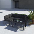 Load image into Gallery viewer, Outdoor Charcoal Grey Minimalist 5 Piece Lounge Set
