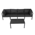 Load image into Gallery viewer, Outdoor Charcoal Grey Minimalist 5 Piece Lounge Set
