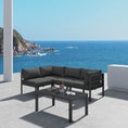 Load image into Gallery viewer, Outdoor Charcoal Grey Minimalist 5 Piece Lounge Set
