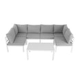 Load image into Gallery viewer, Outdoor White Modern 7 Piece Lounge Set
