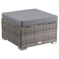 Load image into Gallery viewer, Outdoor wicker ottoman in Grey
