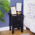 Load image into Gallery viewer, French Bedside Table Nightstand Black Set of 2
