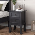 Load image into Gallery viewer, French Bedside Table Nightstand Grey Set of 2
