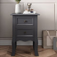 Load image into Gallery viewer, French Bedside Table Nightstand Grey Set of 2

