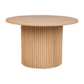Load image into Gallery viewer, Luxe Ribbed Round Coffee Table Wooden
