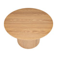Load image into Gallery viewer, Luxe Ribbed Round Coffee Table Wooden
