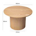 Load image into Gallery viewer, Luxe Ribbed Round Coffee Table Wooden
