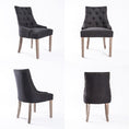Load image into Gallery viewer, La Bella 2 Set Black (Charcoal) French Provincial Dining Chair Amour Oak Leg
