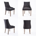 Load image into Gallery viewer, Holly 2 Set Black (Charcoal) French Provincial Dining Chair Amour Oak Leg

