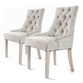 Load image into Gallery viewer, Holly 2 Set Cream French Provincial Dining Chair Amour Oak Leg

