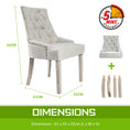 Load image into Gallery viewer, La Bella 2 Set Cream French Provincial Dining Chair Amour Oak Leg
