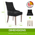 Load image into Gallery viewer, La Bella 2 Set Dark Black French Provincial Dining Chair Amour Oak Leg
