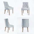 Load image into Gallery viewer, La Bella 2 Set Grey French Provincial Dining Chair Amour Oak Leg
