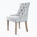 Load image into Gallery viewer, La Bella Grey French Provincial Dining Chair Amour Oak Leg
