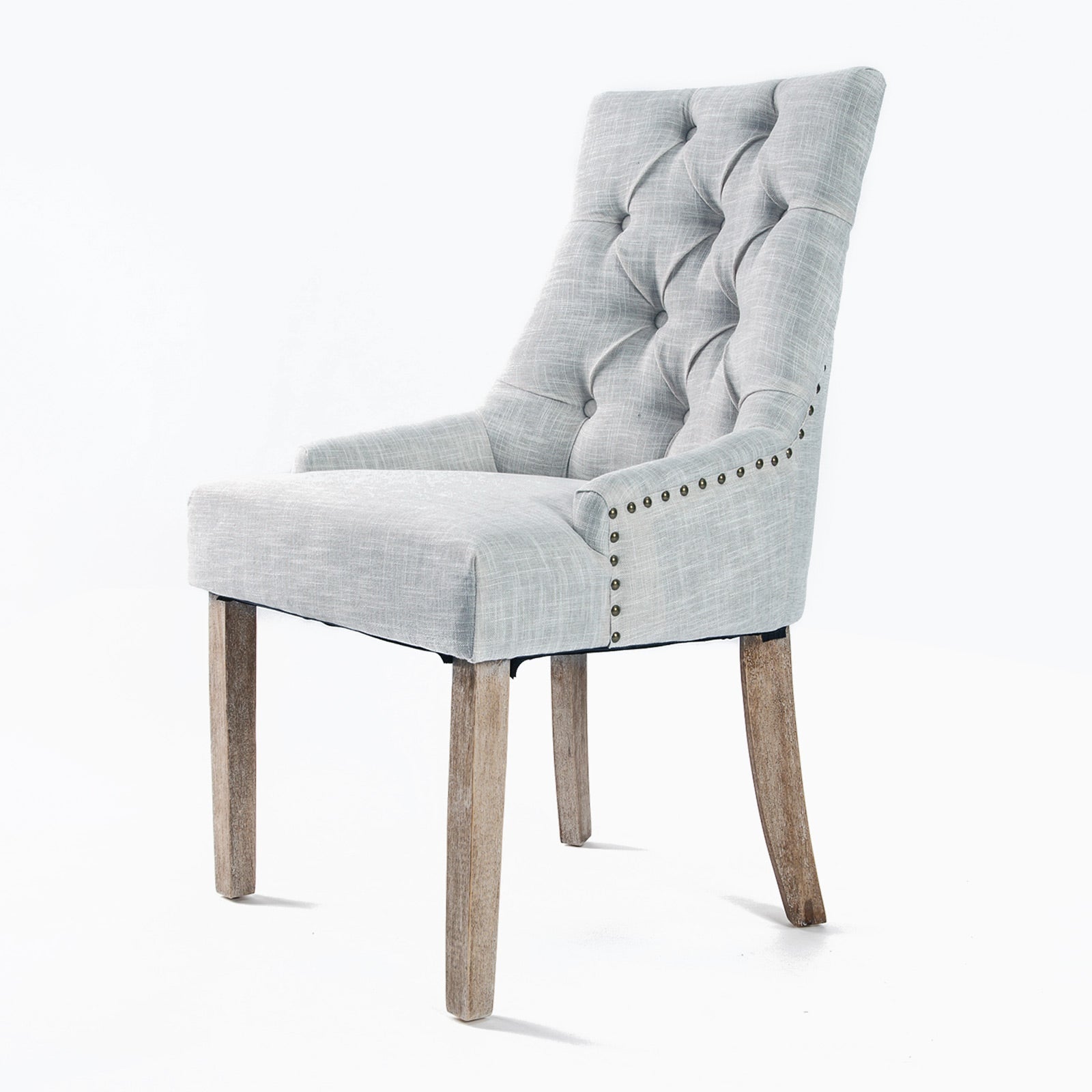 Holly Grey French Provincial Dining Chair Amour Oak Leg