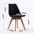 Load image into Gallery viewer, La Bella 2 Set Blue Retro Dining Cafe Chair Padded Seat
