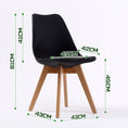 Load image into Gallery viewer, Holly 2 Set Blue Retro Dining  Chair Padded Seat
