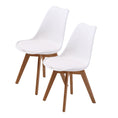 Load image into Gallery viewer, La Bella 2 Set White Retro Dining Cafe Chair Padded Seat
