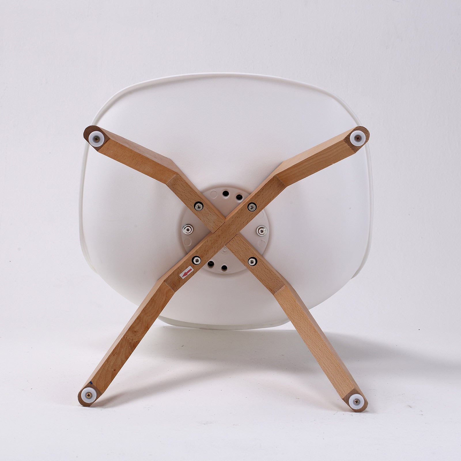 Holly 2 Set White Retro Dining  Chair Padded Seat